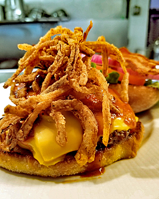 BBQ Bacon Cheeseburger at Scott's Table Welcome to Brandy Restaurant